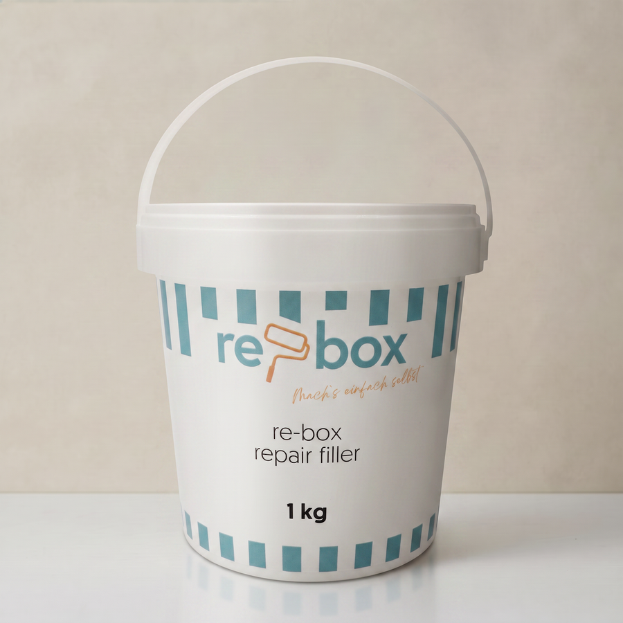 re-box repair filler Spachtelmasse 1 kg – zum Ausbessern, Füllen und Glätten von Innenwänden und Decken